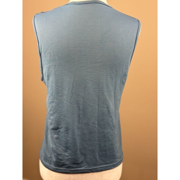 Nike Blue Sleeveless V-Neck Tank Top Womens  M Lightweight Stretch Athleisure - Picture 4 of 6